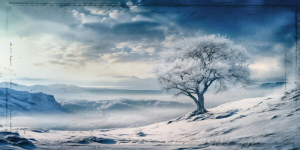 Winter landcape christmascard