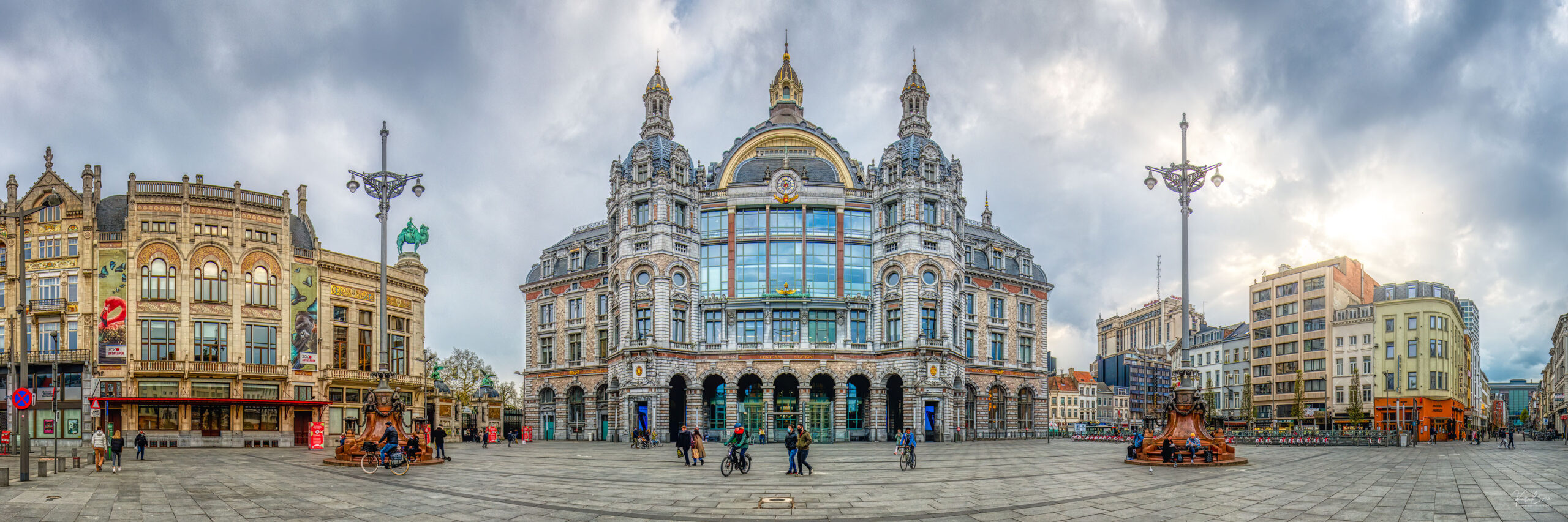 Antwerp panoramic city view