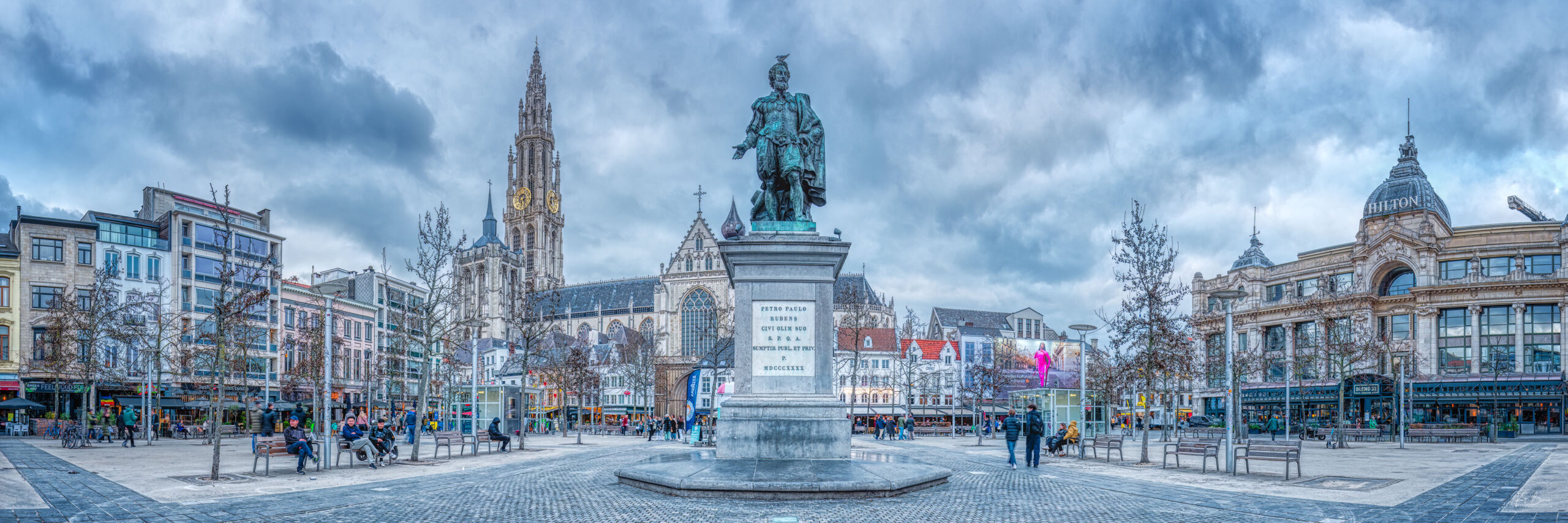 Antwerp panoramic view on Rubens