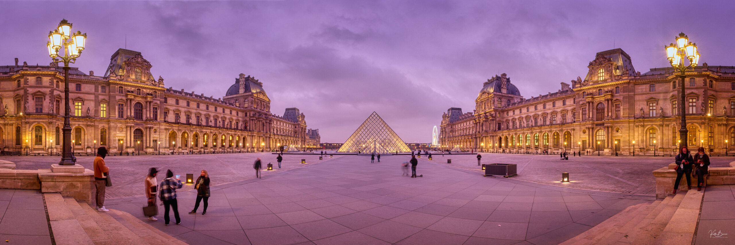 Panoramic view Louvre Paris
